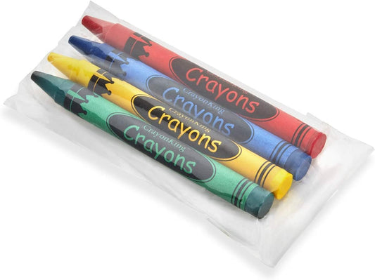 CrayonKing 200 Bulk Crayons, 50 Individually Wrapped 4-Packs