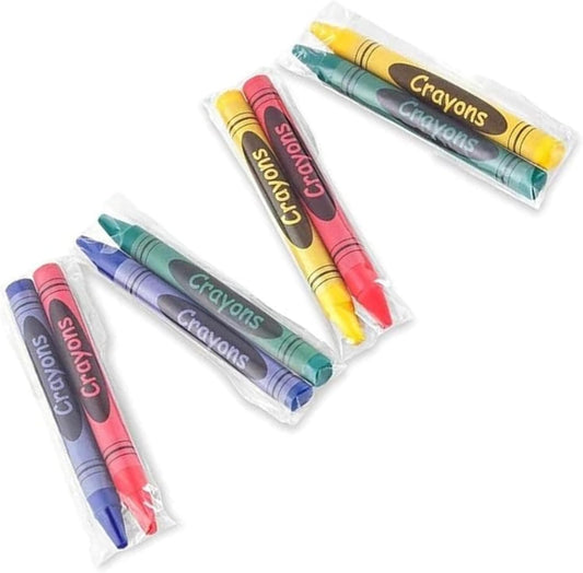 CrayonKing 2,000 Bulk Crayons, 1,000 Cello 2-Packs, Party Favors