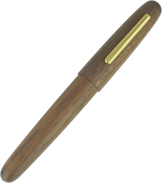 Jinhao Heritage 9056 Wooden Vintage Fountain Pen, Walnut wood Antique Natural Pens, Fine Nib With Refillable Ink Converter, Handcrafted Collection Gift Case Set