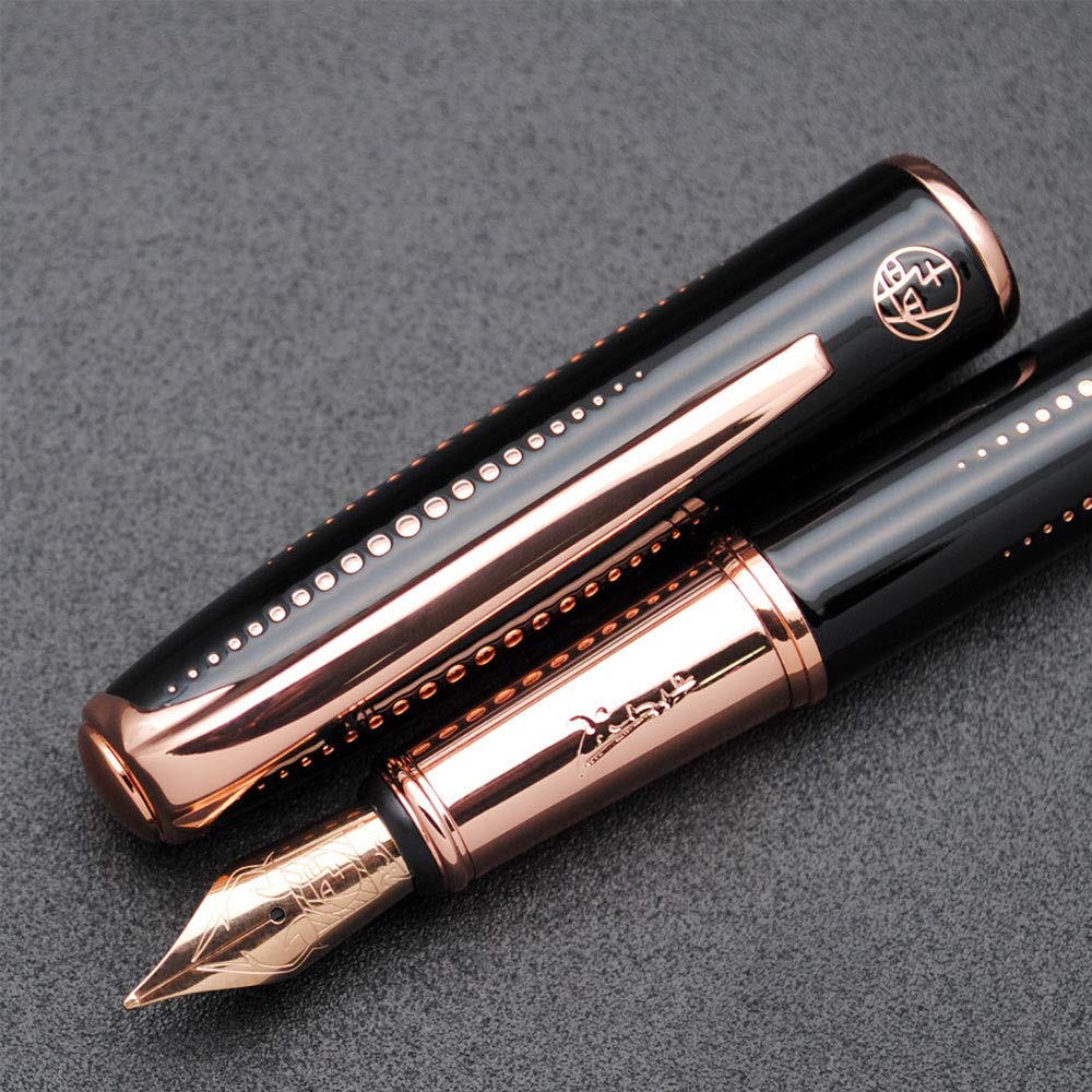 Picasso 916 Malage Fountain Pen Original Box New Version (Polar Night Black, Medium Nib 0.7mm)