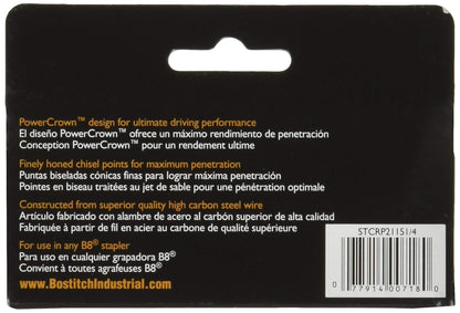 Value Pack of 6 Boxes Stanley Bostitch B8 Powercrown Premium 1/4" Staples (Stcrp21151/4)