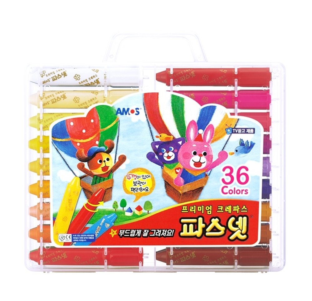 Amos Premium Non-toxic Silky Crayon Pasnet 24 Colors