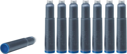 Montblanc Ink Cartridges Midnight Blue 105195 – Short International Standard Fountain Pen Refills in Blue-Black – 8 Pen Cartridges