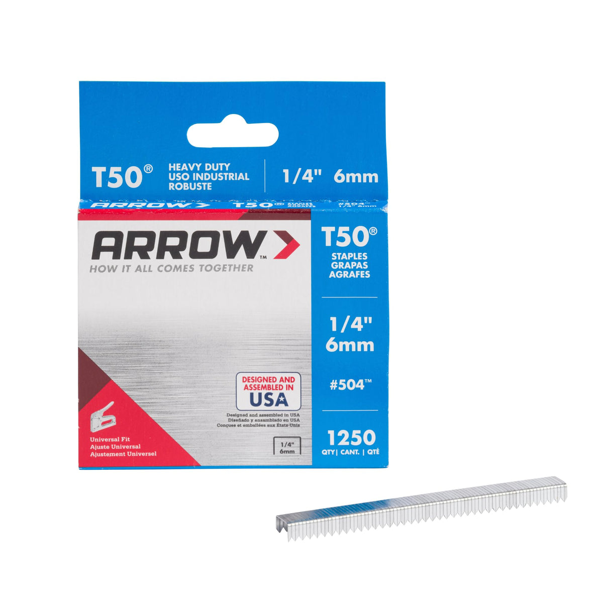 Arrow Fastener 506IP Heavy Duty T50 Staples for Upholstery, Construction, Furniture, Crafts, 3/8-Inch Leg Length, 3/8-Inch Crown Size, 5000 Pieces ( Pack of 1)