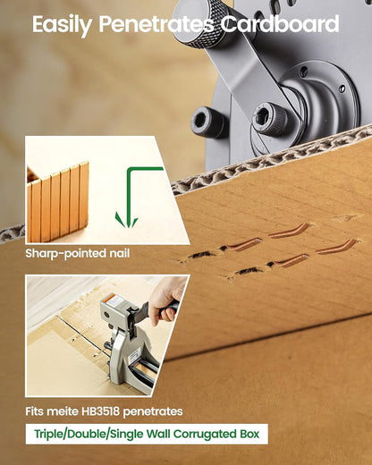 meite 16 Gauge 1-3/8" Wide Crown 3/4" Leg Carton Closing Staples 1,600PCS