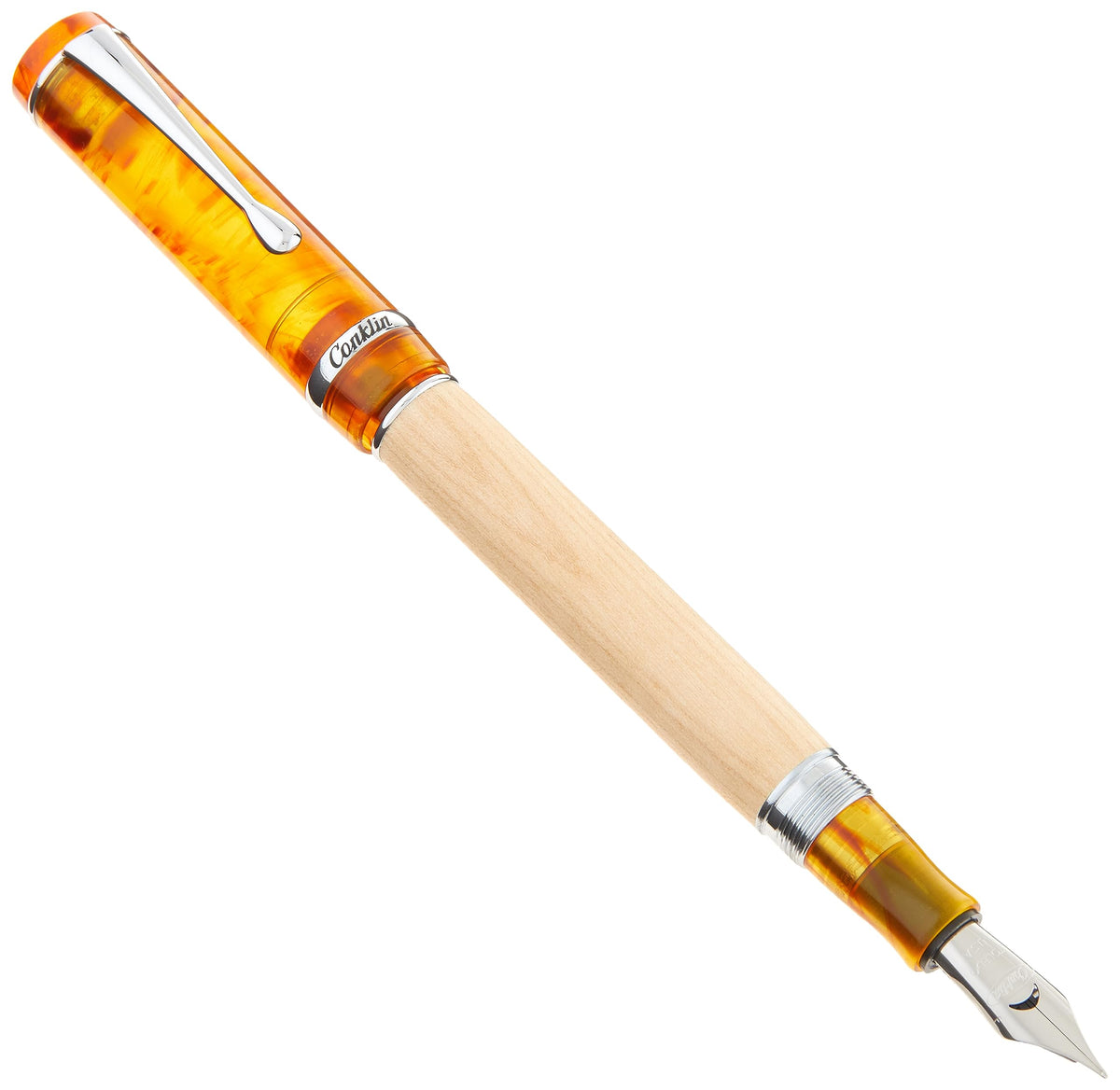 Conklin Duragraph Special Edition Fountain Pen Voyager - Broad Nib, Unique Writing Instrument with Birchwood Barrel
