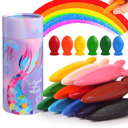 DreamCandy 24PCS Twistable Crayons for Toddlers Kids, Washable Gel Crayons