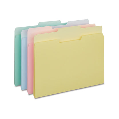 Staples File Folders, Letter Size, 1/3-Cut Tabs, Manila, 100/Pack