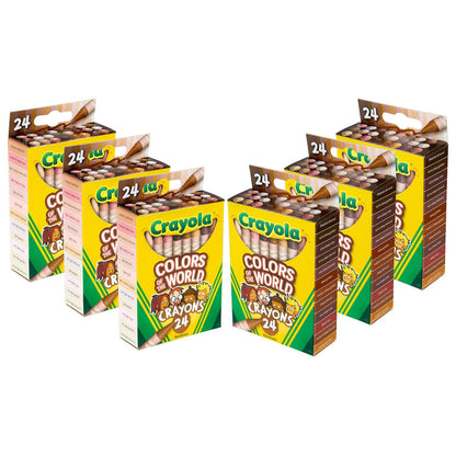 Crayola Colors of The World 6pk, Skin Color Bulk Crayon Set for Classroom