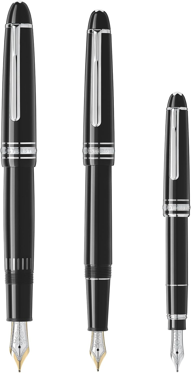 Montblanc Ink Cartridges Midnight Blue 105195 – Short International Standard Fountain Pen Refills in Blue-Black – 8 Pen Cartridges