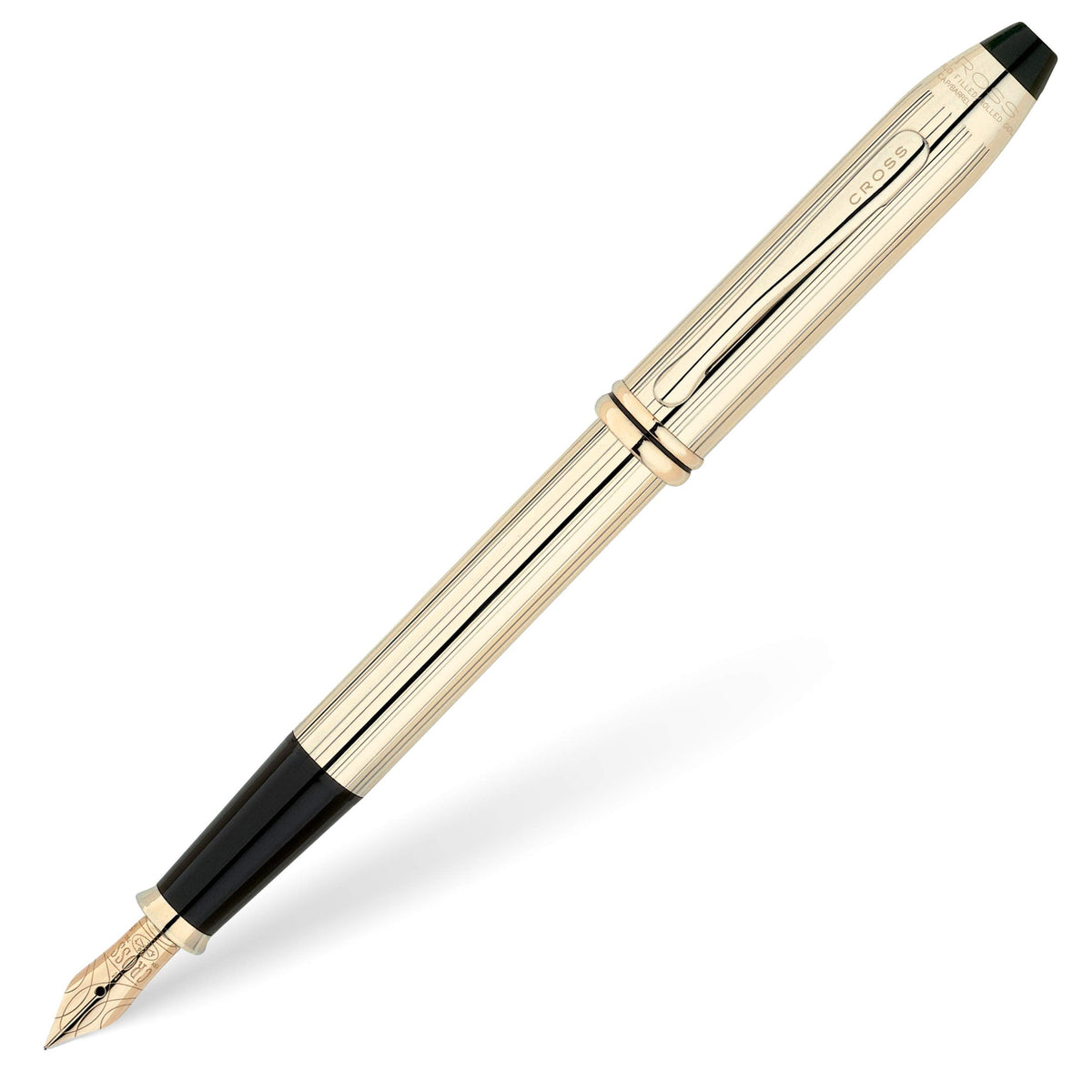 Cross Townsend Refillable Fountain Presented in a Luxury Gift Box - Medium Point, Black Ink, Medalist