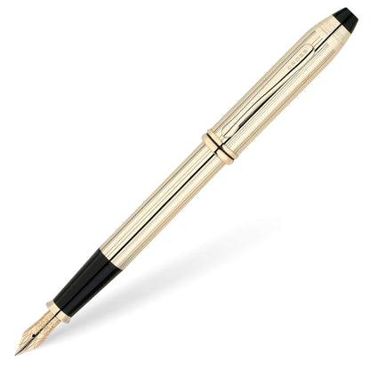 Cross Townsend Refillable Fountain Presented in a Luxury Gift Box - Medium Point, Black Ink, Medalist