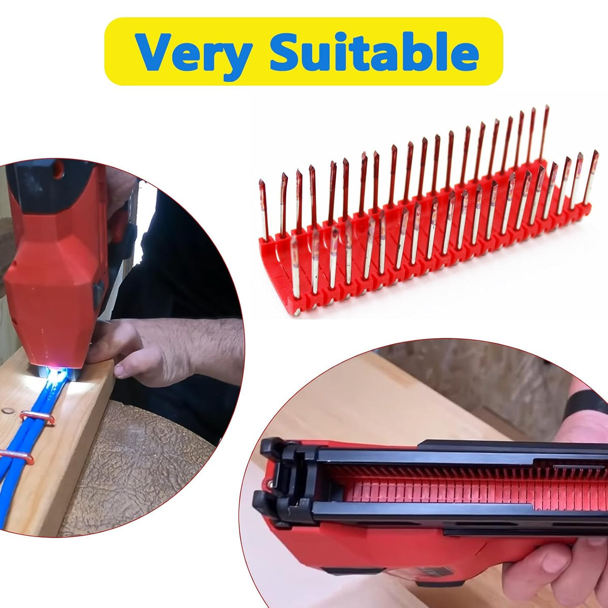 1" Insulated Cable Staples MNM1-320 fit Milwauke M-12 Cable Stapler Gun