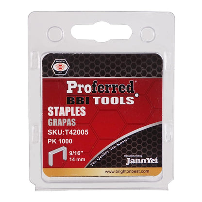 T42002 Staples, 1.2 mm Thick x 10.6 mm Wide, 5/16" (8 mm) Height