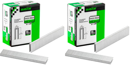 meite 18 Gauge 1/4-Inch Narrow Crown Staples, 3/4-Inch Length Heavy Duty Galvanized Upholstery Staples for Electric or Pneumatic Narrow Crown Staple Guns (4,000 PCS)