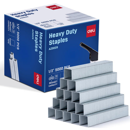 Deli Staples, 50000 Staples, 1/4'' Length, 210/Strip, 10 Boxes of 5000 Each