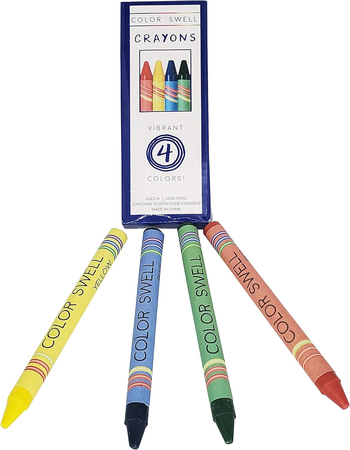 Color Swell Bulk Crayons, 4 Crayon Colors Per Pack, 300 Packs (1200 Total)
