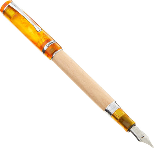 Conklin Duragraph Special Edition Fountain Pen Voyager - Broad Nib, Unique Writing Instrument with Birchwood Barrel