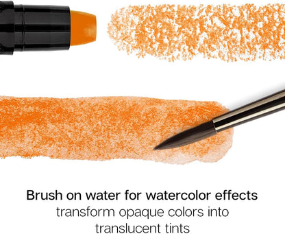 KINGART Mixed Media Gel Stick Crayons, Vibrant, Set of 48-Colors