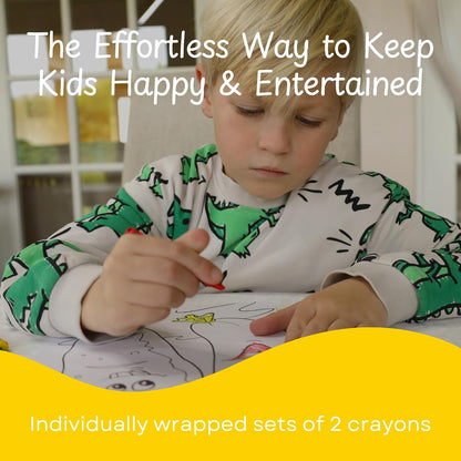 CrayonKing 2,000 Bulk Crayons, 1,000 Cello 2-Packs, Party Favors