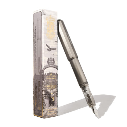 Ferris Wheel Press | Aluminum Carousel Fountain Pen | Little Miss Jubilee | Aircraft grade aluminum body | Threaded cap with air seal system | Dark Pink | Fine