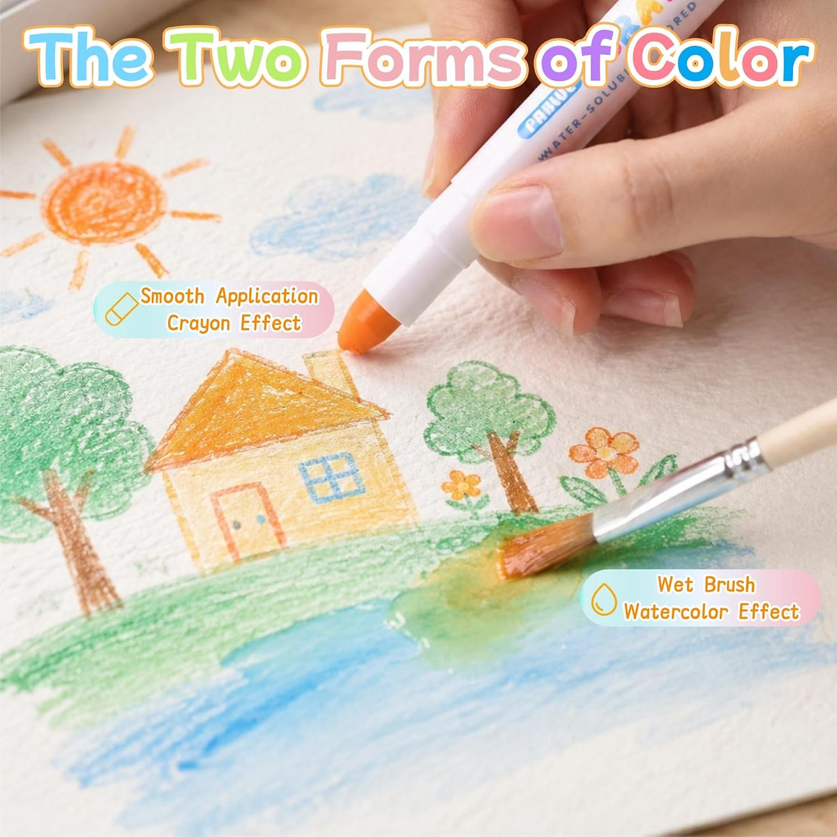 36 Colors Silky Twistable Crayons, Gel Washable Crayons for Beginner