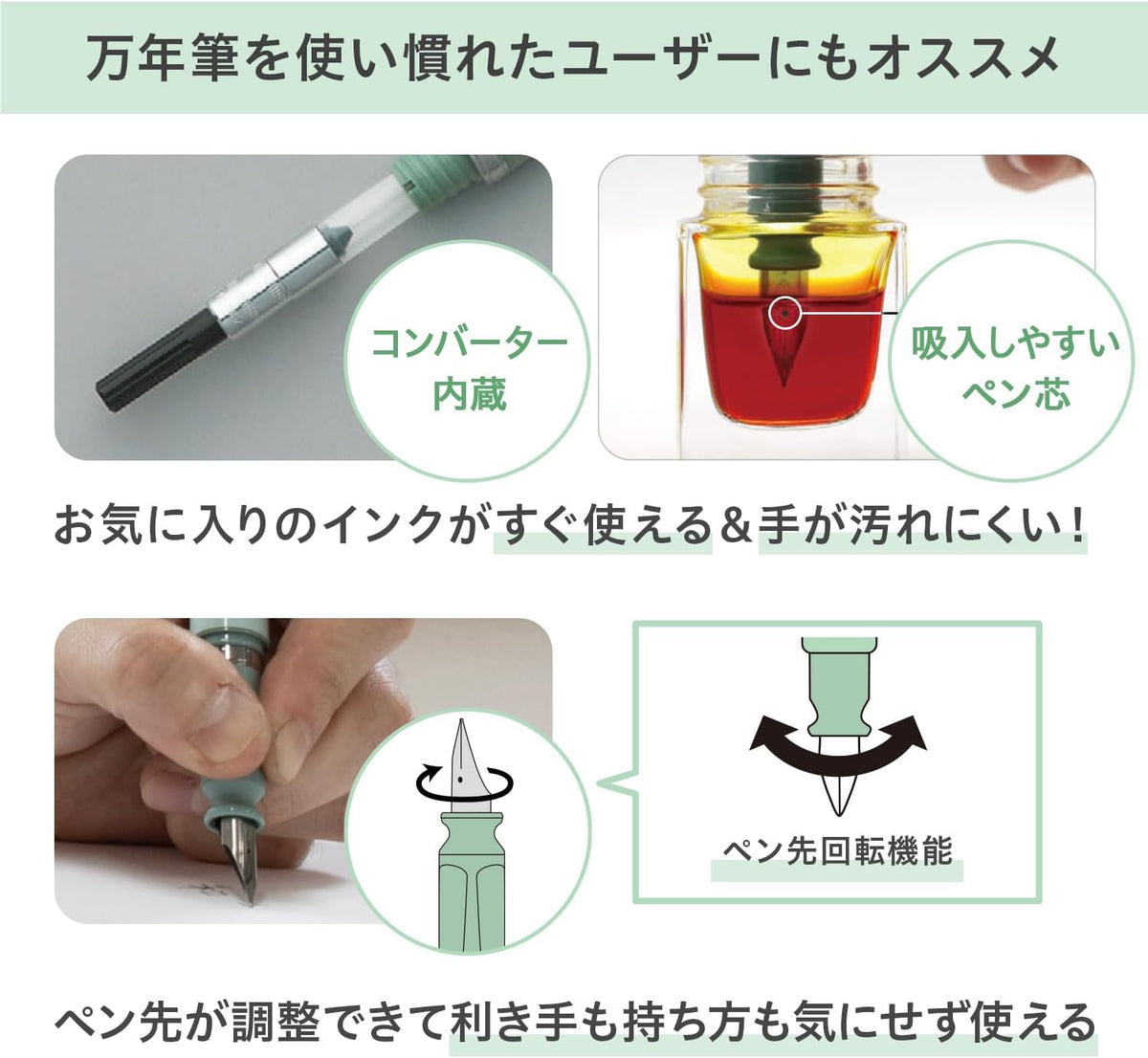 Sailor Fountain Pen, TUZU ADJUST Fountain Pen, Packaged, Clear Navy, Fine Point, 11-0549-242