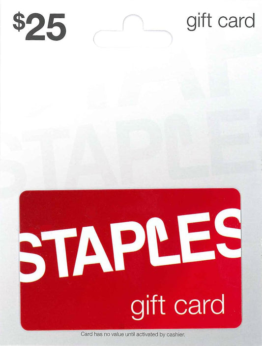 STAPLES Physical Gift Card - $50