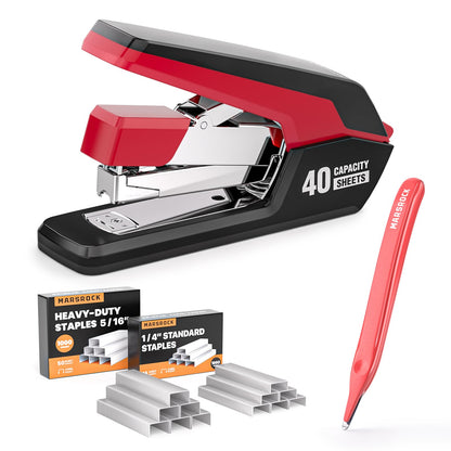Marsrock Heavy Duty Stapler for Desk with 40-50 Sheet, 2000 Staples, Black