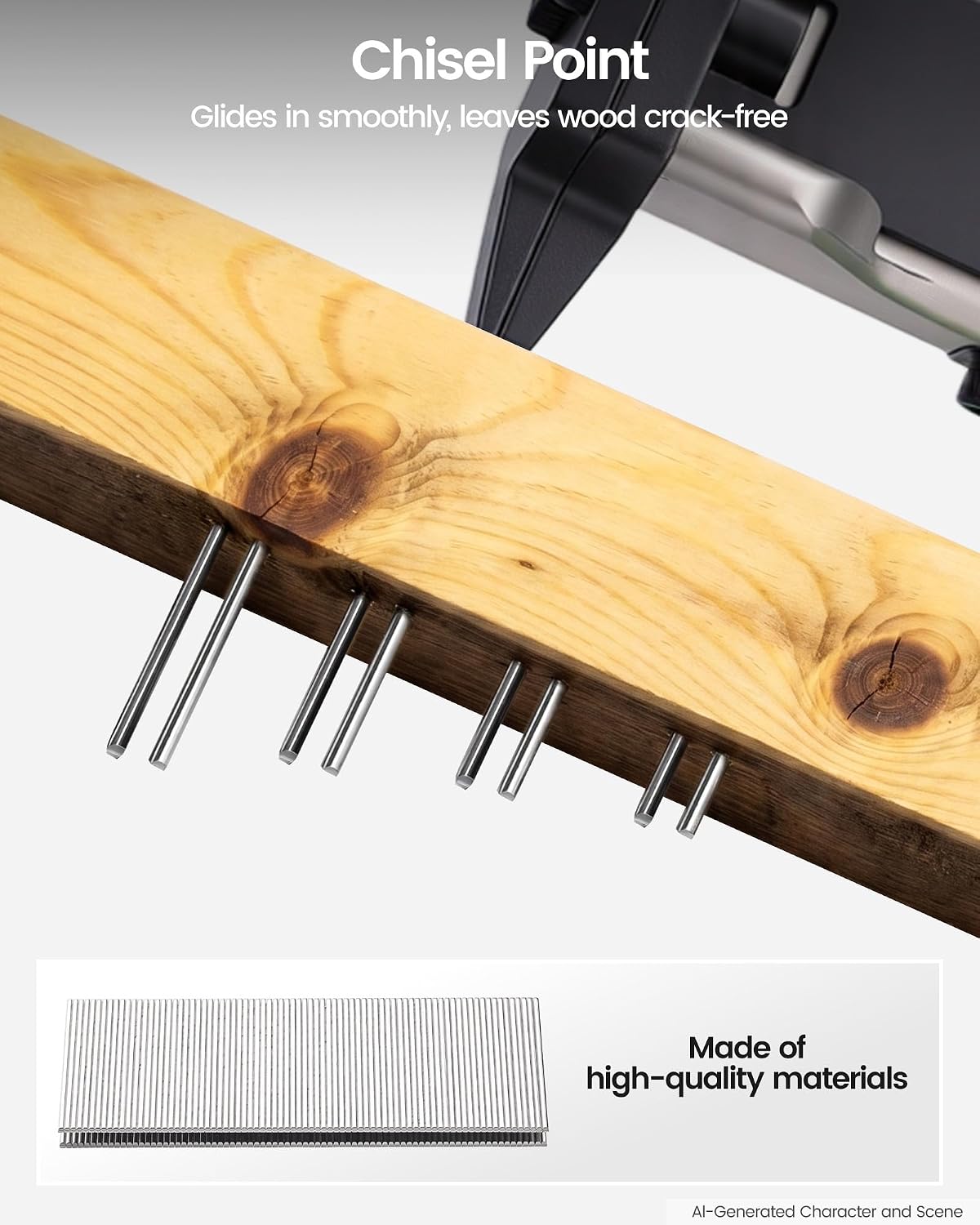 meite 18 Gauge 1/4-Inch Narrow Crown Staples, 3/4-Inch Length Heavy Duty Galvanized Upholstery Staples for Electric or Pneumatic Narrow Crown Staple Guns (4,000 PCS)