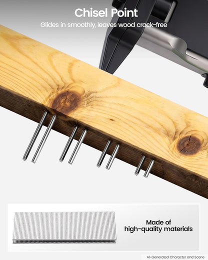 meite 18 Gauge 1/4-Inch Narrow Crown Staples, 3/4-Inch Length Heavy Duty Galvanized Upholstery Staples for Electric or Pneumatic Narrow Crown Staple Guns (4,000 PCS)