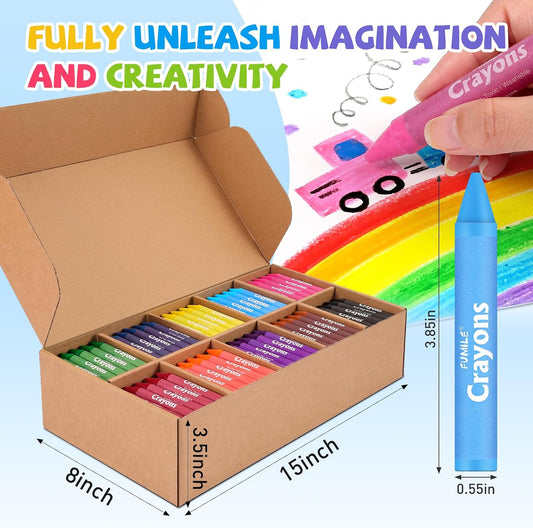 300 Pack Jumbo Crayons Bulk for Toddlers 1-3.10 Colors Washable Unbreakable Toddler Crayons for Toddler Coloring,Bulk School Supplies,Restaurants,Party Favors,Stocking Stuffers,Preschool Must Haves