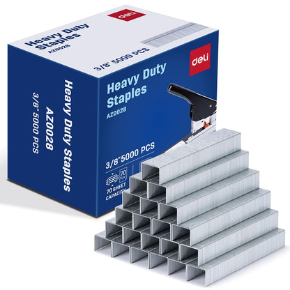 Deli Staples, 50000 Staples, 1/4'' Length, 210/Strip, 10 Boxes of 5000 Each