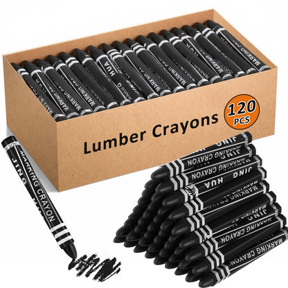 MotiMind 60 Pcs Industrial Lumber Crayons Bulk Wax Tire Marker Construction Marker for Craft Detailed Marking on Lumber Metal Carton Ceramics Concrete Glass Plastic 4.45" x 0.43" (Red)