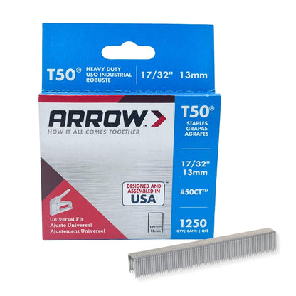 Arrow Fastener 506IP Heavy Duty T50 Staples for Upholstery, Construction, Furniture, Crafts, 3/8-Inch Leg Length, 3/8-Inch Crown Size, 5000 Pieces ( Pack of 1)
