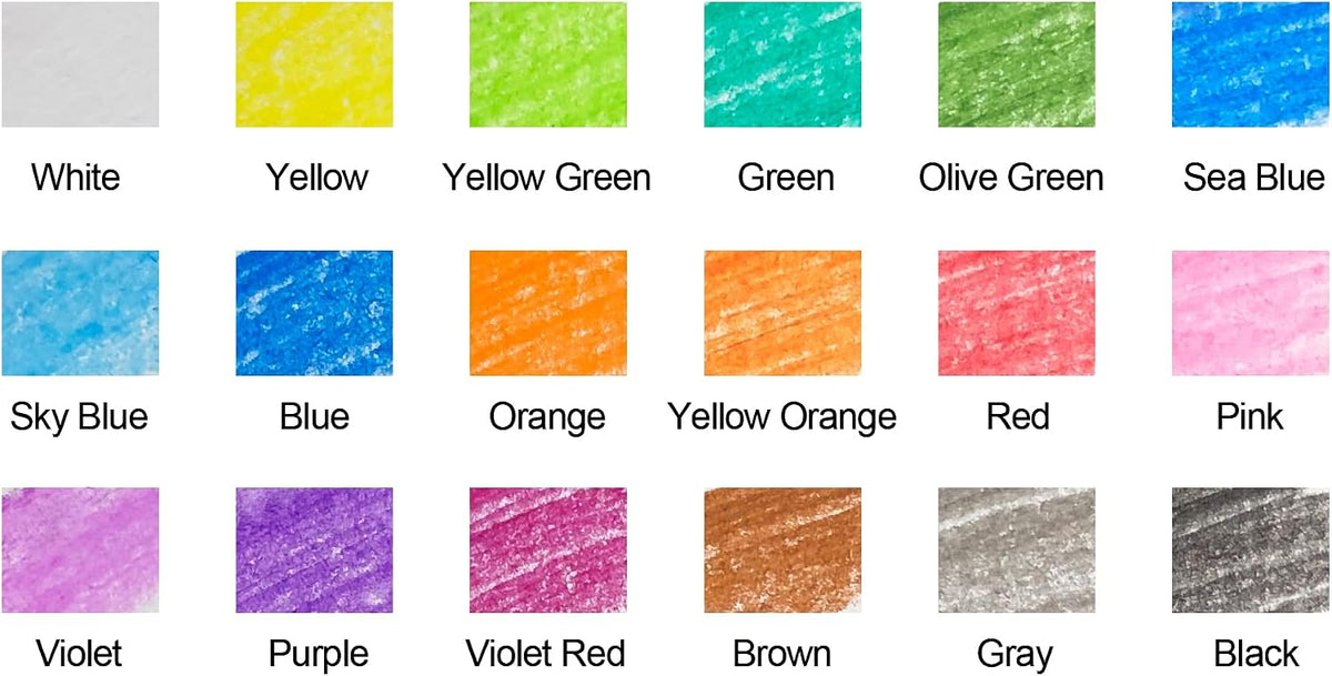 Madisi Crayon Bulk pack, Regular Size, 18 Colors, 900 Count