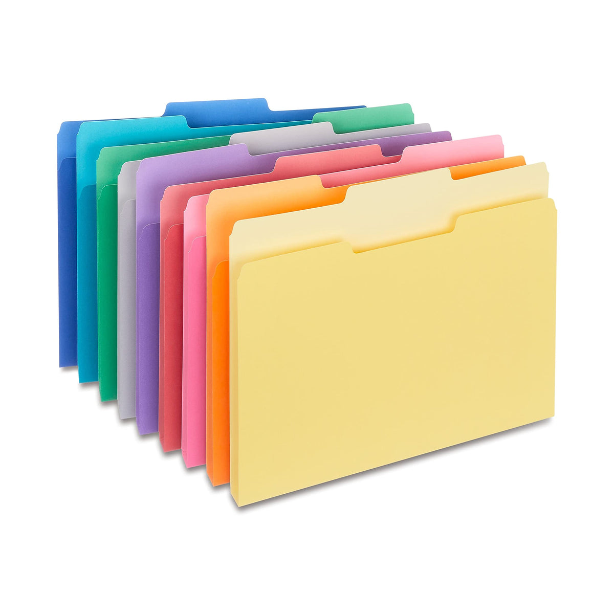 Staples File Folders, Letter Size, 1/3-Cut Tabs, Manila, 100/Pack