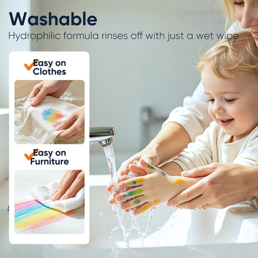 finenolo 24 Colors Twist Crayons for Toddlers and Kids, Washable