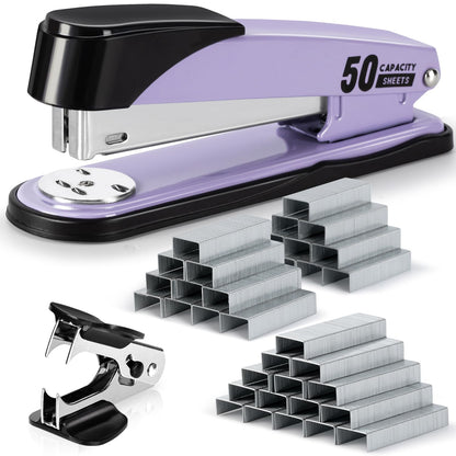 Deli Stapler Heavy Duty, 2000 Staples and Staple Remover, Black
