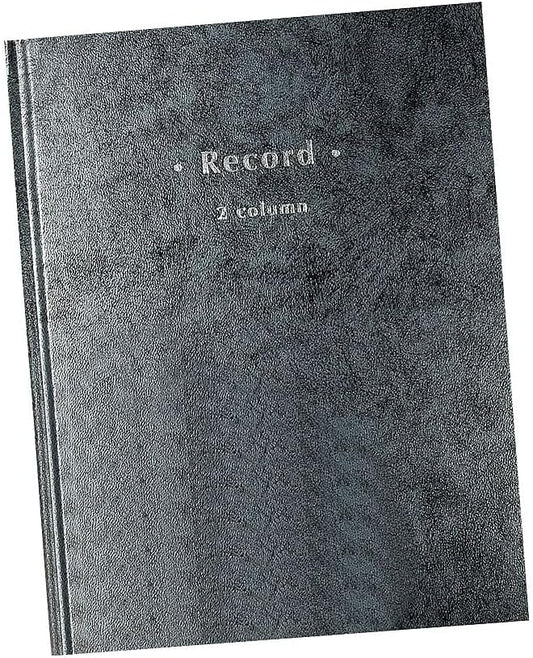 Staples Blue Marble Hardbound Ledger, 2-Column, 7.25x9.5 Inch