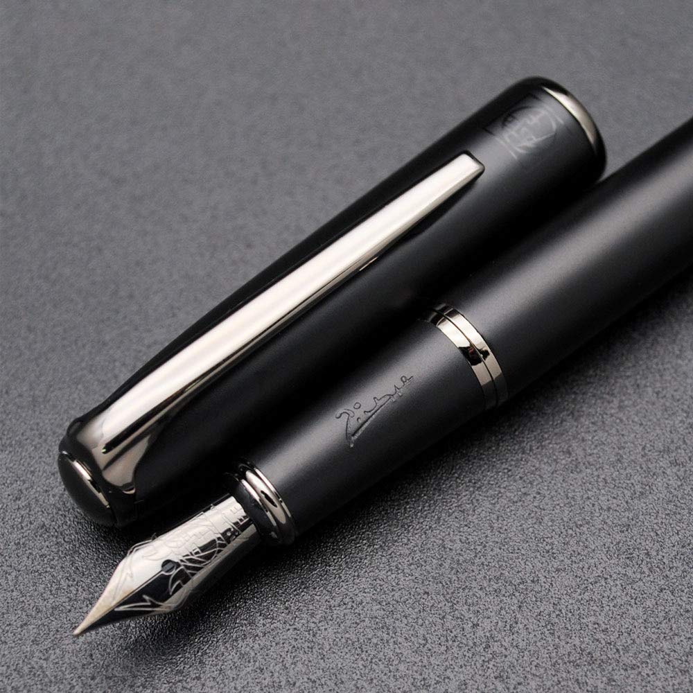 Picasso 916 Malage Fountain Pen Original Box New Version (Polar Night Black, Medium Nib 0.7mm)