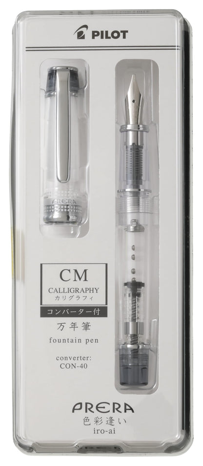 PILOT PFPR1TPCM PRERA Fountain Pen, Color Matching, CM Calligraphy, Transparent Pink
