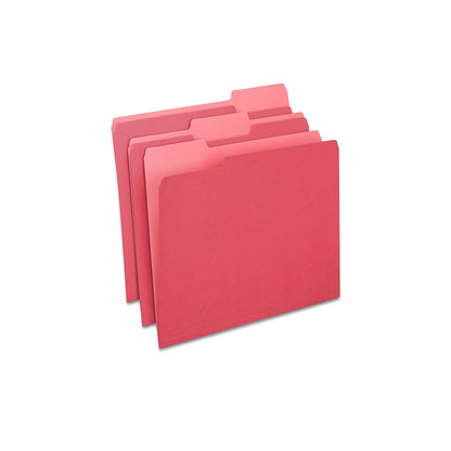 Staples File Folders, Letter Size, 1/3-Cut Tabs, Manila, 100/Pack