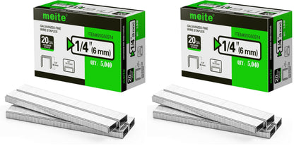 meite 20 Gauge Staples, 1/2" (12.5mm) Crown, 1/2-Inch Length, 15,120 PCS