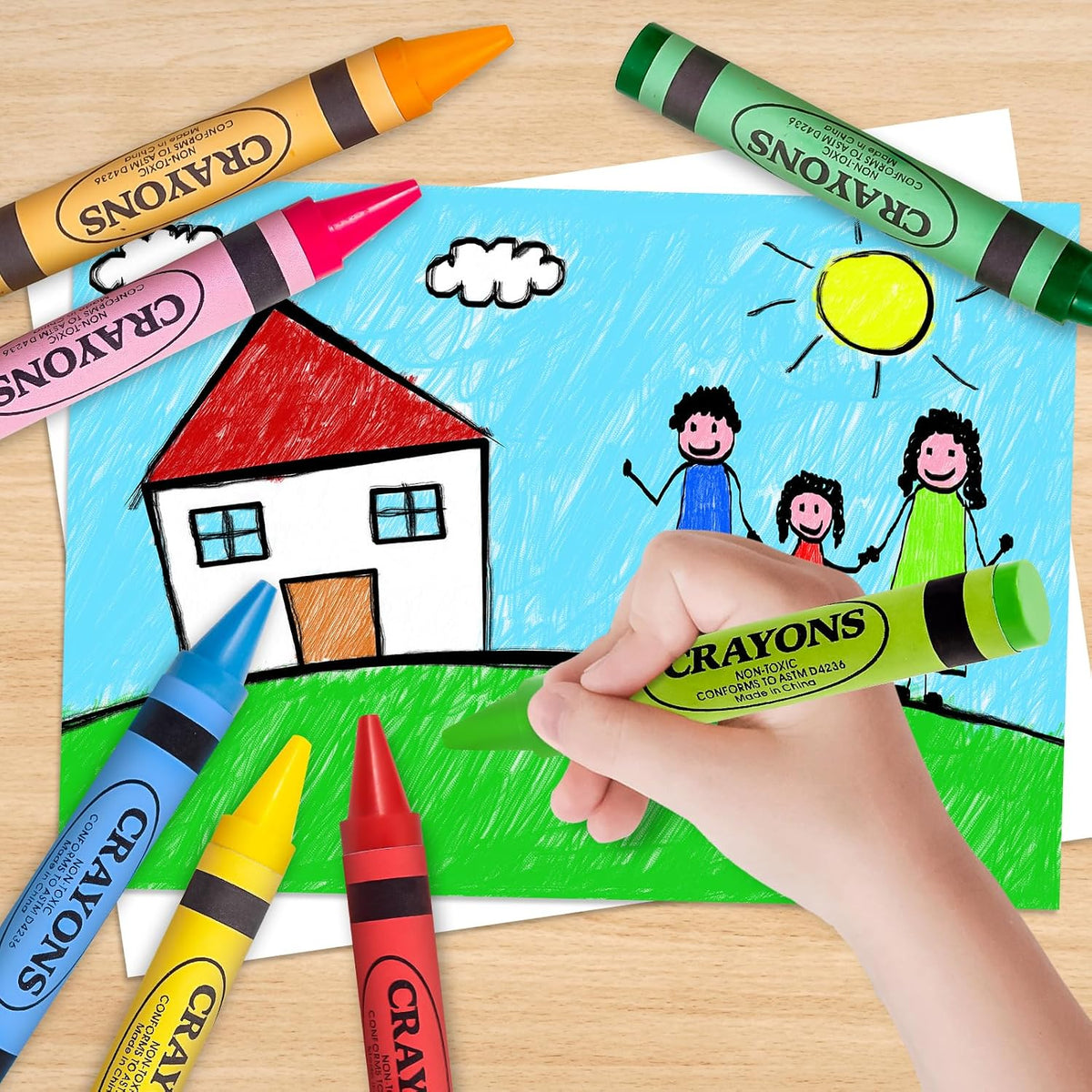 16 Colors Jumbo Crayons for Toddlers Kids Coloring & Arts Supplies