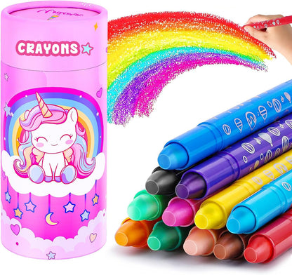 DreamCandy 24PCS Twistable Crayons for Toddlers Kids, Washable Gel Crayons