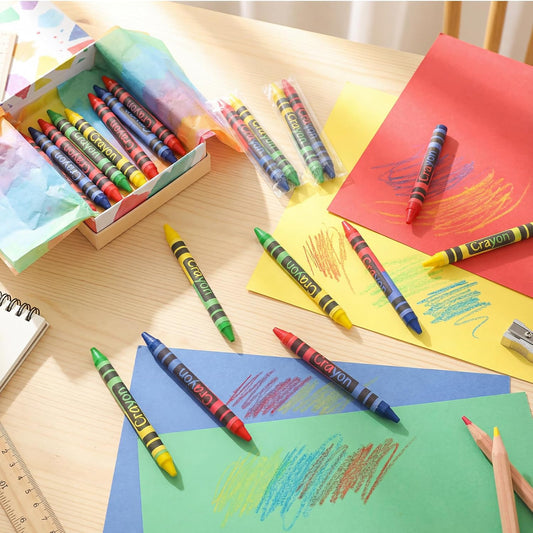 500 Pcs 250 Set Double End Crayon of 4 Assorted Color Non Toxic Crayon Bulk