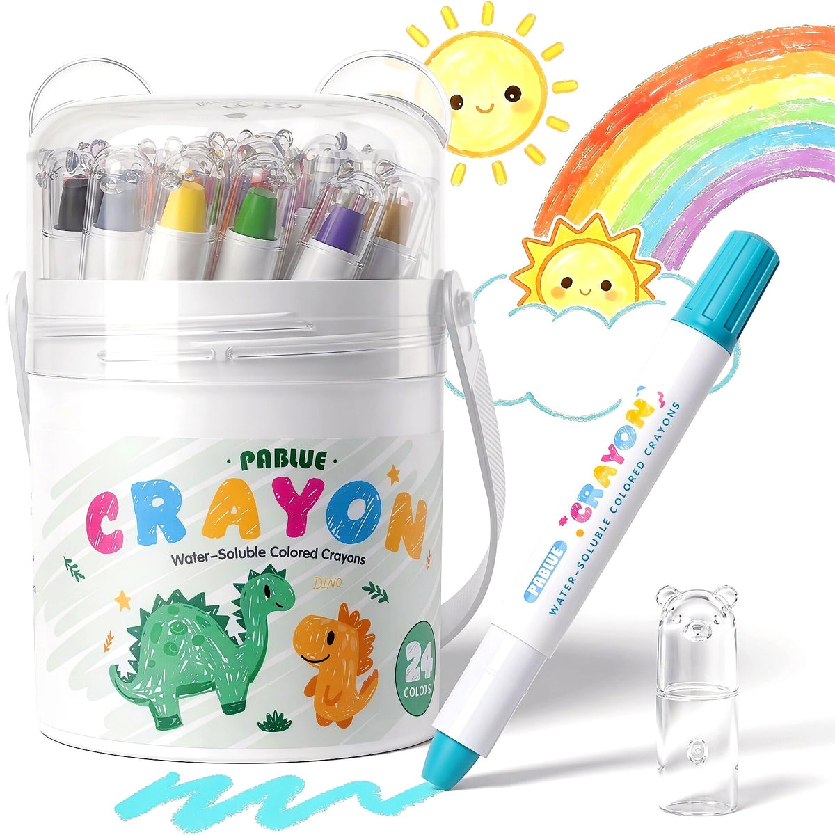 36 Colors Silky Twistable Crayons, Gel Washable Crayons for Beginner