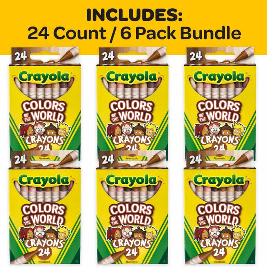 Crayola Colors of The World 6pk, Skin Color Bulk Crayon Set for Classroom