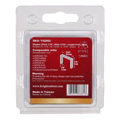 T42002 Staples, 1.2 mm Thick x 10.6 mm Wide, 5/16" (8 mm) Height